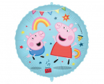 Folinis balionas Peppa Pig, 18 colių, spalvotas