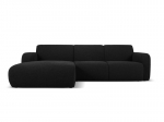 Keturvietė kairinė sofa Windsor & Co Lola, 250x170x72 cm, juoda