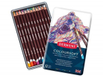 Spalvoti pie&scaron;tukai Derwent Coloursoft 12vnt.