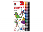 Langų dažų rinkinys Marabu Kids 10x25ml