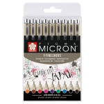 Spalvotų ra&scaron;iklių rinkinys Royal Talens Pigma micron sakura, 9 vnt.