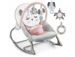 Gultukas-sūpynės su vibracija Ricokids 7324, grey/pink
