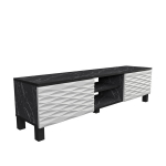 TV stovas Asir, 150x35x40,3 cm, juodas/baltas