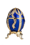 Faberge stiliaus kiau&scaron;inis, papuo&scaron;alų dėžutė su lanko mazgu