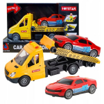 Žaislinis vilkikas su automobiliu