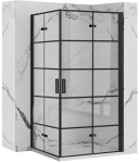 Du&scaron;o kabina Rea Motier Black Double, juoda, 100x100