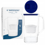 "Wessper D1 SOLID FutureFlow" filtravimo ąsotis 3,3 l mėlynos spalvos + 1x aquamax