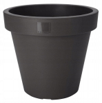 Juodas dekoratyvinis plastikinis gėlės korpusas 35 cm