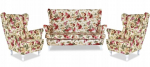 Svetainės baldų komplektas uszak ARI Print sofa foteliai Skandinavi&scaron;ki &scaron;eimos baldai