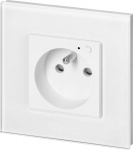 I&scaron;manusis Wi-fi lizdas Orno 16a, baltas, stiklinis, su energijos skaitikliu