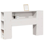 Galvūgalis su daiktų laikymo vieta, baltas, 120cm, pu&scaron;is