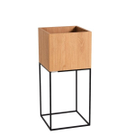 Gėlių vazonas PALMUS METAL 80x35x35 - natūralus(3395), juodas