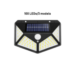 (Oranžinė) 100 LED saulės lauko saulės energija 3 žmogaus kūno indukcijos režimai, saulės lempa IP65 vandeniui atsparus sodo ap&scaron;vietimas., Oranžinė