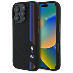BMW silikoninis trispalvių linijų MagSafe dėklas iPhone 16 Pro Max&ldquo; &ndash; juodas
