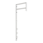 Sieninis drabužių kabykla - HOUSE NORDIC - Baltas metalas - 30x3x82 cm - &Scaron;iuolaikinis dizainas - Unisex