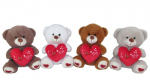 Pliu&scaron;inis me&scaron;kiukas 25 cm (M3810) su &scaron;irdele LOVE įvairus