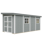 PREMIUM kokybės sodo namelis Timbela - M940B, 11,47 m&sup2; - A231x248x530 cm - Be grindų ir &scaron;oninės sienos - su dažų rinkiniu CAVERN STEEL