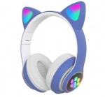 BLUETOOTH AUSINĖS CAT ears LED + bevielis MIKROFONAS, garsiakalbis
