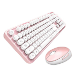 Belaidė klaviatūra + pelė MOFII Sweet 2.4G (balta-rožinė)