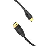 USB-C prie &bdquo;DisplayPort 1.4&ldquo; kabelio ventiliacijos CGYBH, 2 m, 8K 60Hz / 4K 120Hz (juodas)