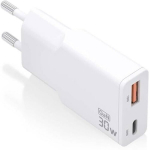 Įkroviklis ne&scaron;iojamam kompiuteriui USB įkroviklis - AISENS - CARGADOR AISENS GAN Ultra - 30W - USB-C PD3.0 - USB-A QC3.0