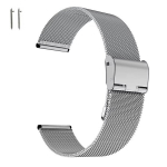 BestAccessories, milaninė apyrankė laikrodžiui, 20 mm pločio, sidabrinės spalvos