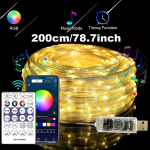 I&scaron;manioji LED girlianda RGB, 200 cm / 78,7 colio