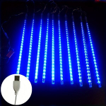 LED meteorų lietaus girlianda, Mėlyna