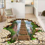 3D kalnų tilto kilimas,  120 cm x 160 cm / 47,24 colio x 63 colio