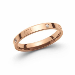 Bague Daniel Wellington Lumine - rožinė auksinė - 54