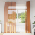 Voile užuolaidos su kilpomis, 2vnt., terakota sp., 140x245cm