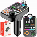 Bluetooth automobilinis fm transmiteris Bt 5.0 Qc įkrovimas 3x Usb Rgb audio