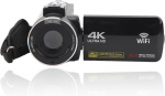 Vaizdo kamera su nuotoliniu valdymu, 56 mb vaizdo kamera, skirta "youtube", 4k, 30 kadrų per sekundę, ir naktinis matymas, 18x priartinimas, 3.0 colių ips jutiklinis ekranas, vlog kamera fotografijai