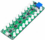 Led garso lygio indikatorius su usb mikrofonu, raudonas ekvalaizeris, 20 diodų