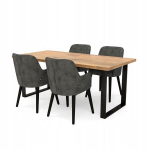 Stačiakampis stalas valgomajam, svetainei Loft stiliaus stalai 120x80 x 75cm aukso ąžuolo Craft