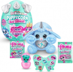 Rainbocorns Puppycorn Bow Surprise Series 5, pudelis - pliu&scaron;inis žaislas kolekcijai - 5 sluoksniai pilni staigmenų, atidaroma &scaron;irdelė, lipdukas, gleivės, nuo 3 metų (pudelis), rožinis