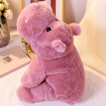 Svorinis pliu&scaron;inis žaislas Hippo - mink&scaron;tas žaislas vaikams ir suaugusiems - rožinis - dydis: 55 cm (2 kg)
