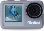 Rollei Actioncam - Wifi veiksmo kamera su 4k vaizdo rai&scaron;ka, vandeniui atspari veiksmo vaizdo kamera su daugybe priedų, sidabrinė