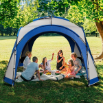 Yitahome kupolinė pavėsinė renginiams, palapinė vakarėliams, 3,5 x 3,5 x 2,3 m, neper&scaron;lampama stovyklavimo pavėsinė, sodo palapinė, markizė, sodo pavėsinė su 4 &scaron;oninėmis sienelėmis nuo vabzdžių, mėlyna