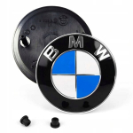 Bmw emblema, logotipas bagažinės dangčiui gale 74mm 8132375 auk&scaron;ta kokybė