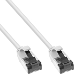 InLine&reg; Patchkabel slim, U/FTP, Cat.8.1, TPE halogenfrei, wei&szlig;, 1m