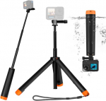 Auykoo plūduriuojanti rankena, asmenukių lazda, trikojis, vandeniui atsparus, i&scaron;traukiamas asmenukių monopodas, skirtas Go Pro Hero 13 12 11 10 9 8 7 6 5 4 3, 3+ Dji Action 5 Pro Action 4/3 Insta360 veiksmo kameroms