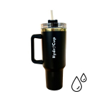 &bdquo;HydroCup&ldquo; termo puodelis su &scaron;iaudeliu XL 1200 ml &ndash; auksinės juodos spalvos