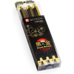 3 markeriai - Pie&scaron;imas - Dailė - Juodas - Sakura - Pigma Micron - 3 galiukai