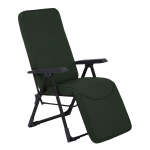Sulankstoma sodo kėdė &bdquo;Patio Modena Kwadrat Plus Black Edition&ldquo; su žalia sėdyne, plieninis rėmas