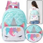 Mokyklinė kuprinė Unicorn turquoise 32cm - Leantoys