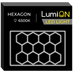 Led lubos &scaron;viestuvas hexagon dirbtuvių panelis garažo ap&scaron;vietimui 410x290