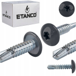 Metalo varžtai Torx 3mm 4,8x22 mm Ral 7016 500 vnt. Etanco Gt3 Ph