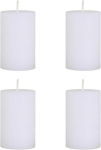 Chic Antique kaimi&scaron;kų žvakidžių rinkinys Macon, 4 vnt., antikvarinės altoriaus žvakės, 100% parafinas, ilgas degimo laikas, A8/d5 cm, balta