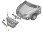 Vag Radiatoriaus Grotelės Audi A3 8Pa Originalus 8P0853651MT94